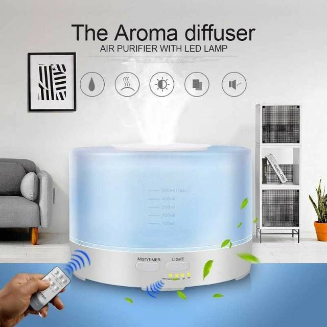 [COD] PROMO!!!! Taffware HUMI Humidifier 7 Color 500ml + Remote Control - HUMI H14A| Pengharum Ruan