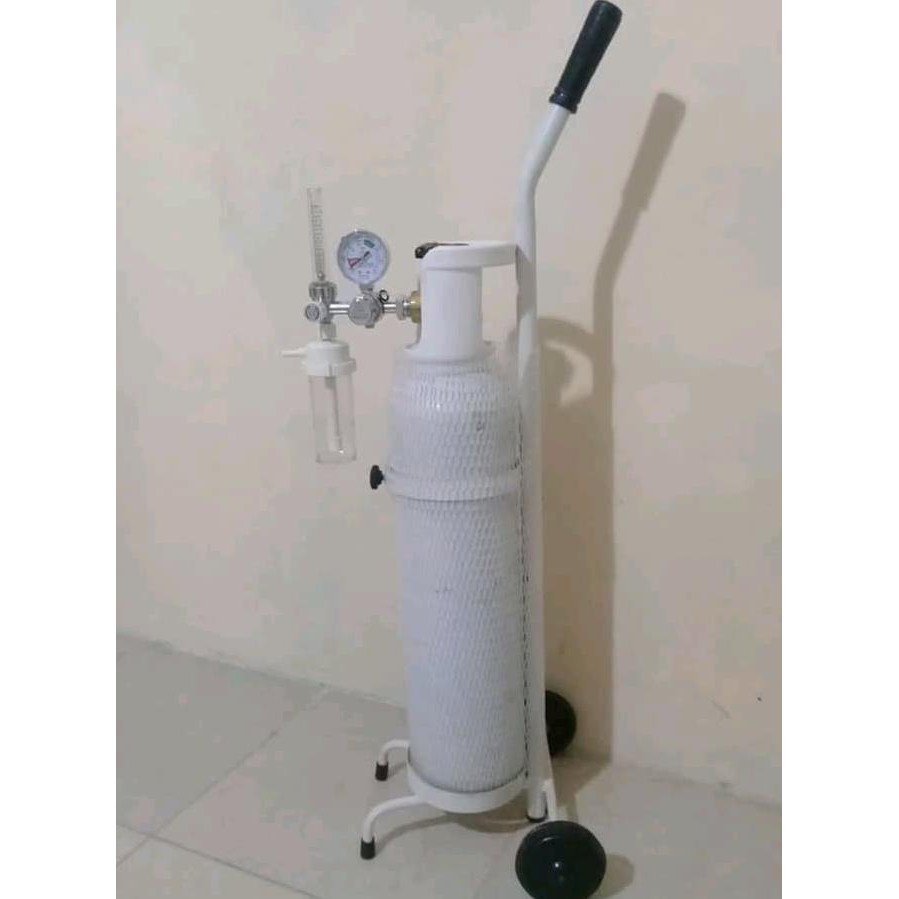 Jual Tabung Oksigen 1 M3 Komplit Tabung And Troli And Regulator And Selang Oksi Indonesiashopee 