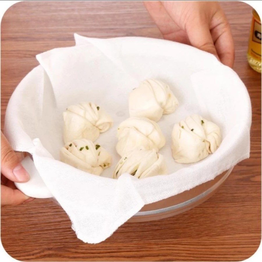 Kain Kukus Kukusan Makanan Anti Lengket Pangsit Dimsum Steam Bakpao on