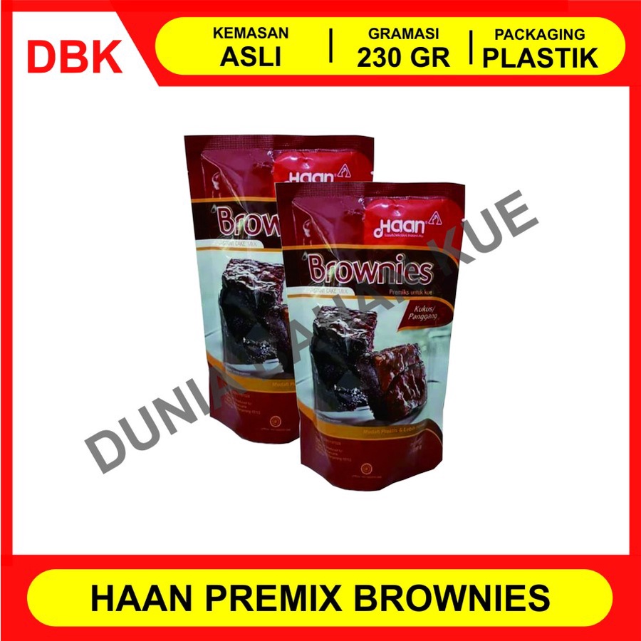 

HAAN BROWNIES POUCH 230 GR / HAAN INSTANT CAKE MIX / PREMIX BROWNIES