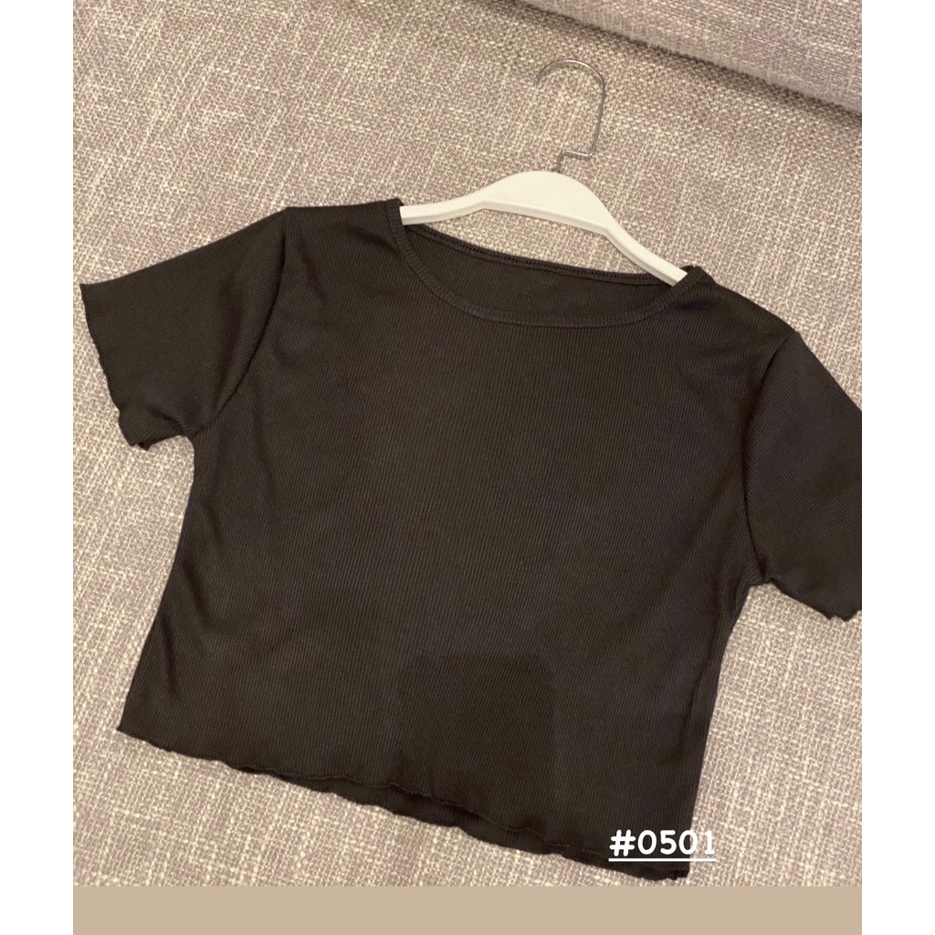 (COD) OH Fashion Lucia T-shirt Rib | Atasan Wanita #0501