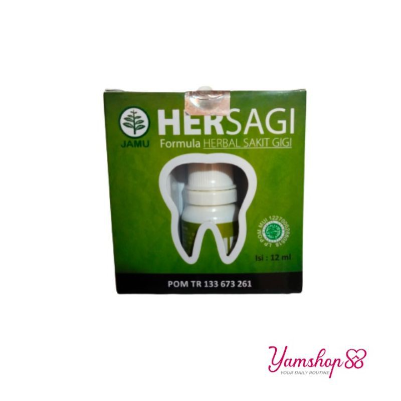 ☀️ YAMSHOP88 ☀️ HERSAGI Obat Sakit Gigi Berlubang Gusi Bengkak Herbal Nyeri Gigi BPOM  Makassar