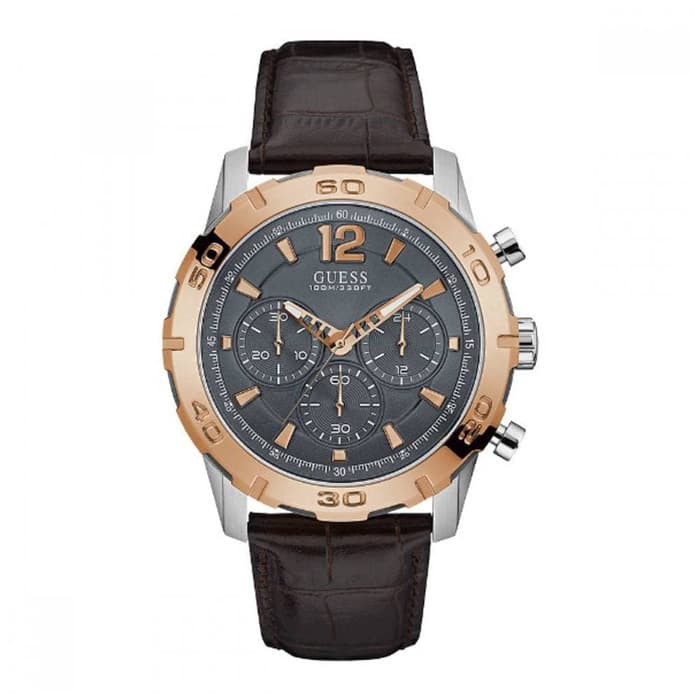 GUESS W0864G1 Caliber - Jam Tangan Pria - Coklat