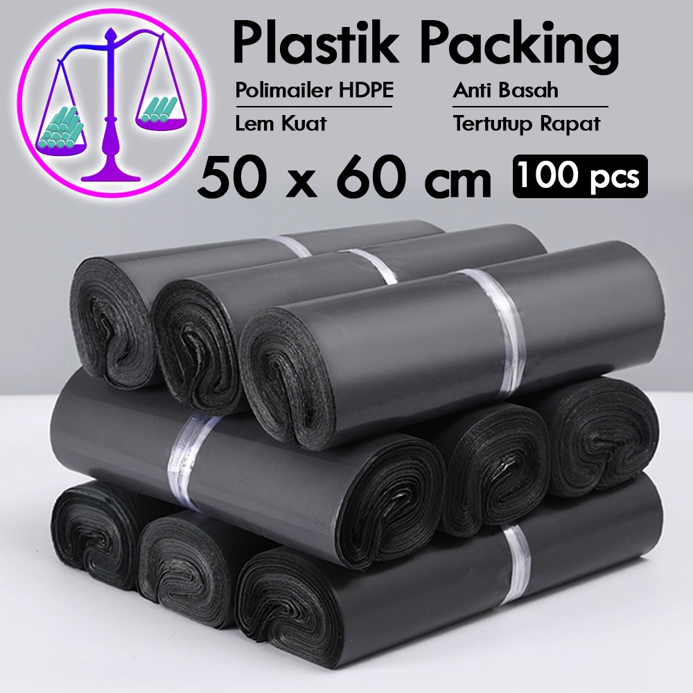 

Plastik Polimailer packing Olshop 50 x 60 cm Tahan Sobek Lem Polimailer Anti Basah Kuat isi 100pcs