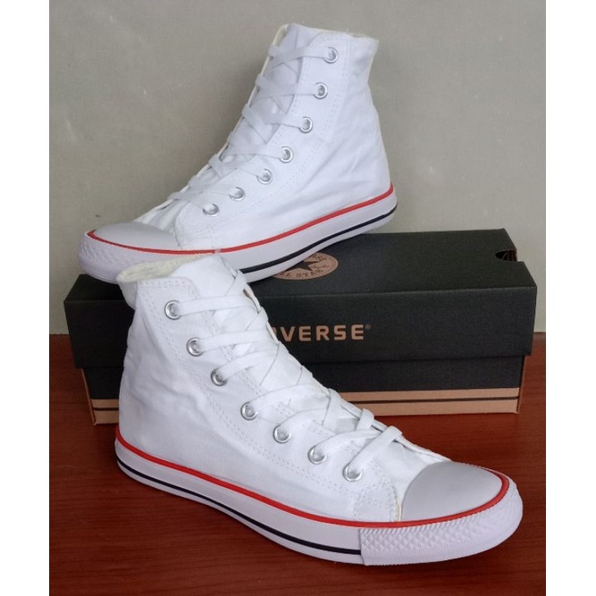 sepatu converse all star classic high full white all star classic tinggi putih polos