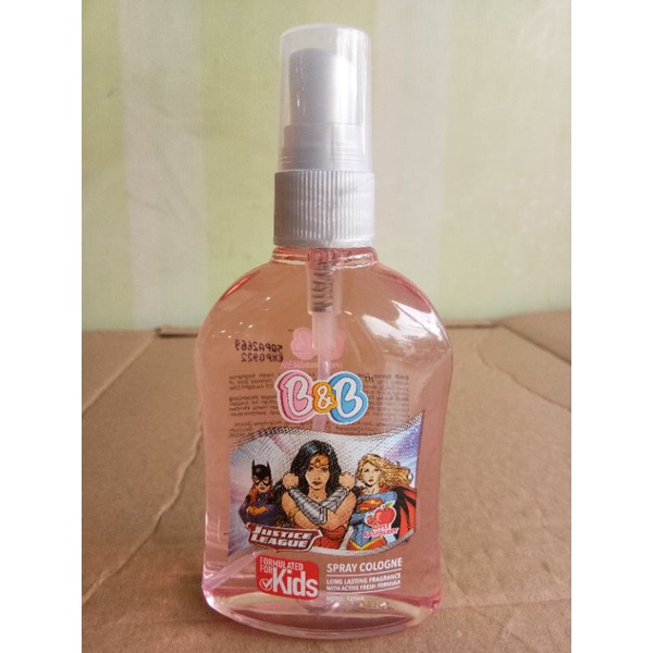 B&amp;B KIDS SPRAY COLOGNE PONNY APPLE RASBERRY, PINKIE PIE LILY, BARBIE FASHIONISTA, JUSTICE LEAGUE APPLE RASBERRY 125ML