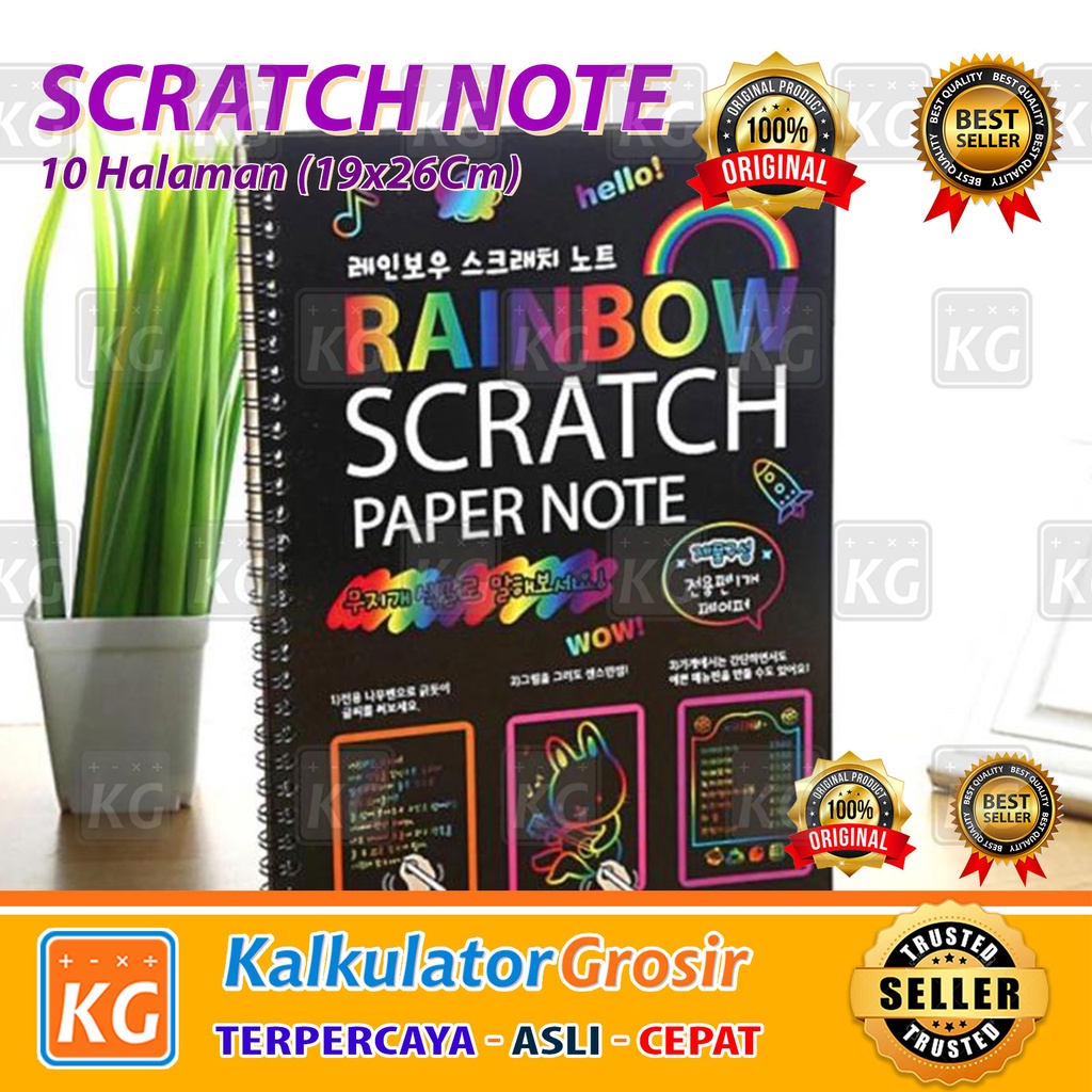 Magic Color Rainbow Scratch Paper Note book 19X26cm Colourful Scratch Note / Mainan Black Cardboard edukasi Scratch Note Magic Buku Gambar Gores Magic Grafiti Paper Note Book