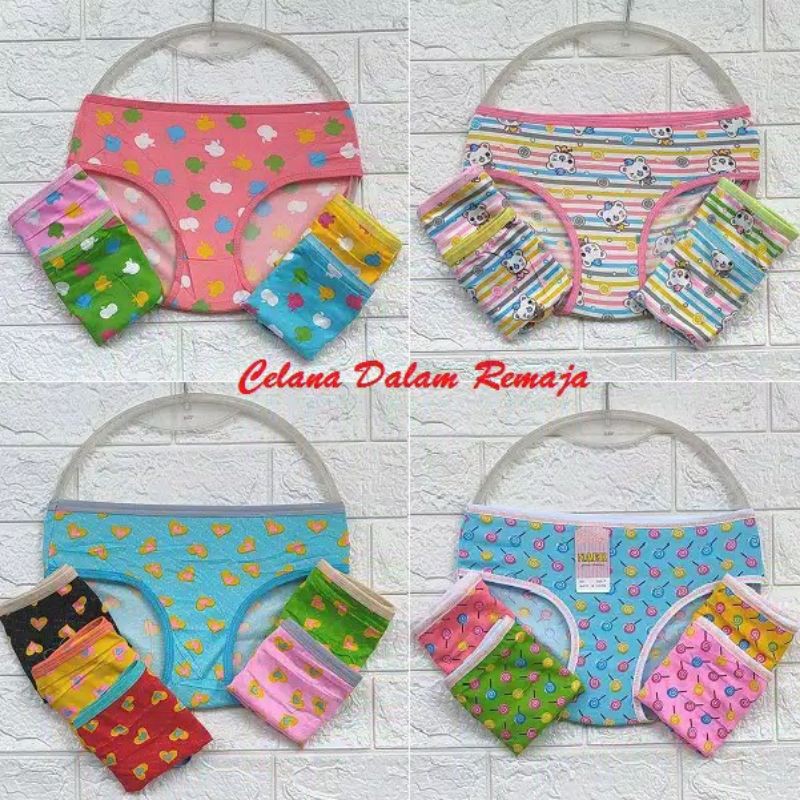PGDA - 6 Pcs Celana Dalam ABG (Random) / CD Remaja / CD Murah / CD Grosir / CD Lusinan