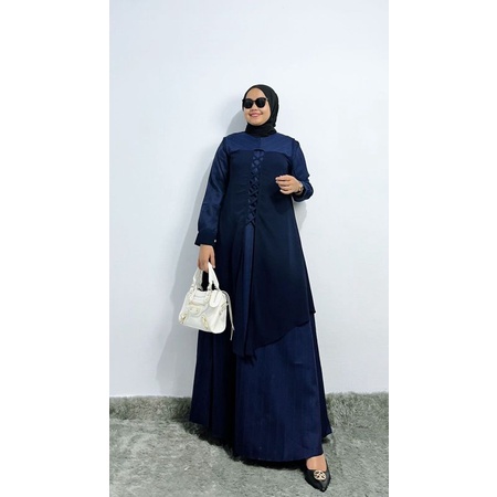 ( COD )NEW GAMIS G11 ROMPI TERBARU SUPER ELEGAN WOLLY PREMIUM MIX CERUTTI BABYDOLL // GAMIS PESTA RO