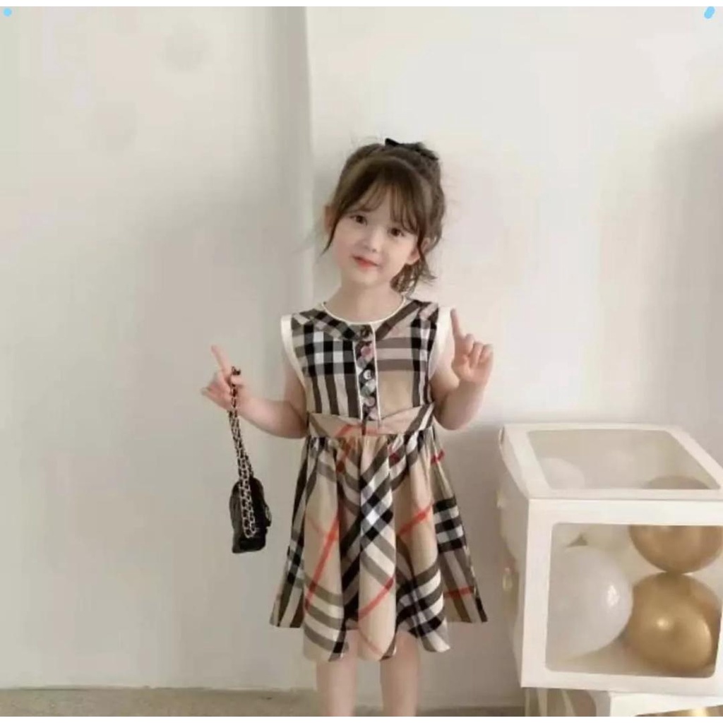 COD/DRESS ANAK TERBARU/DRESS KANCING 1-5 TAHUN