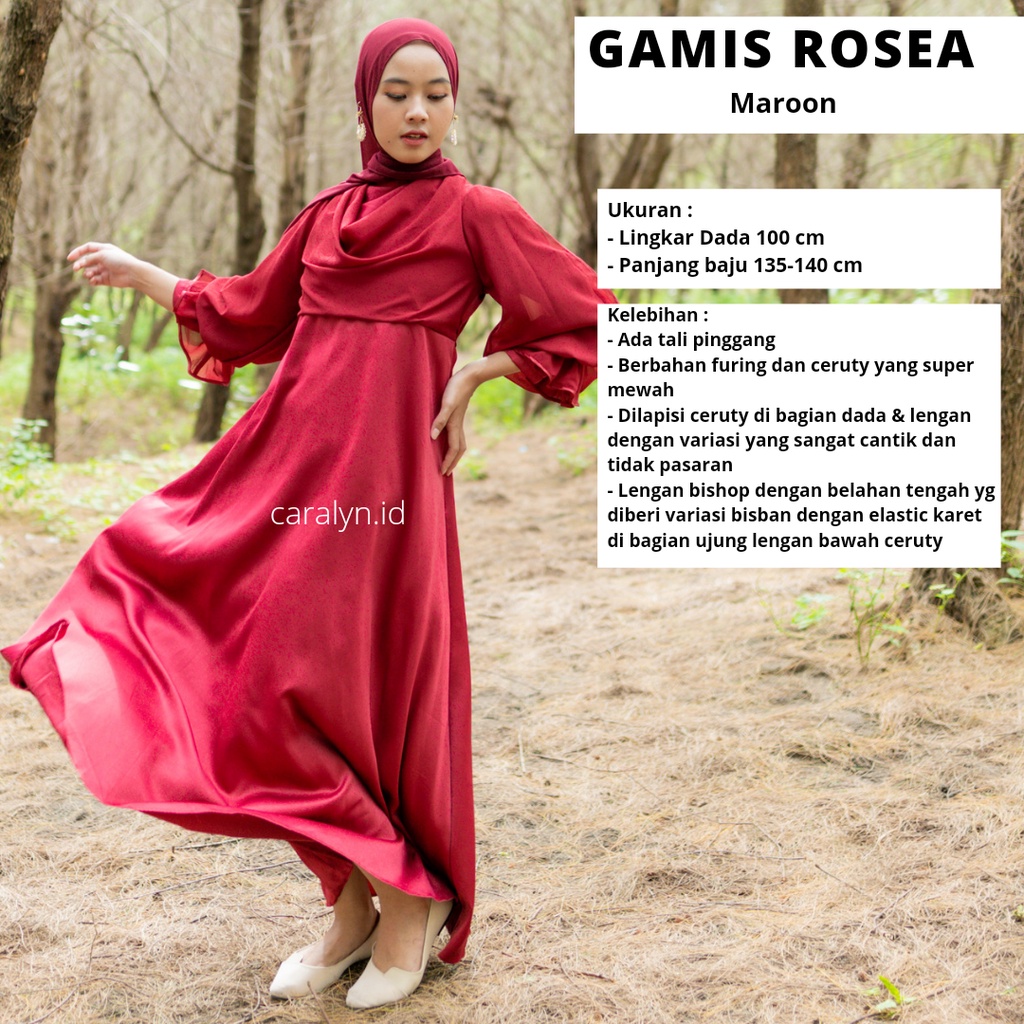GAMIS TERBARU 2023 LEBARAN WANITA KEKINIAN ROSEA