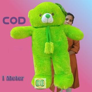 Boneka Beruang Teddy Bear Syal Topi Jumbo Murah 1 Meter