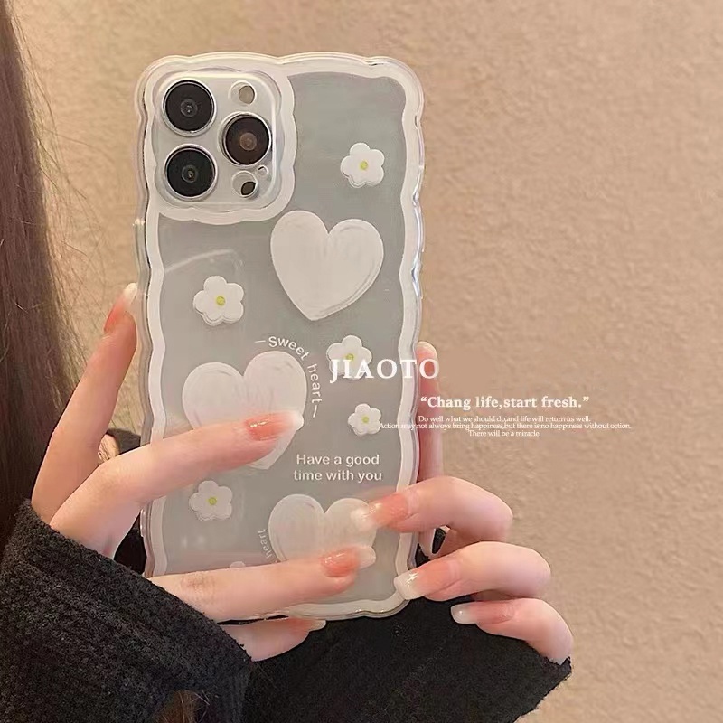 Soft Case Silikon TPU Transparan Motif Bunga Untuk IPhone 12 13 SE 2020 6 6S 7 8 Plus X XS XR 11 Pro Max