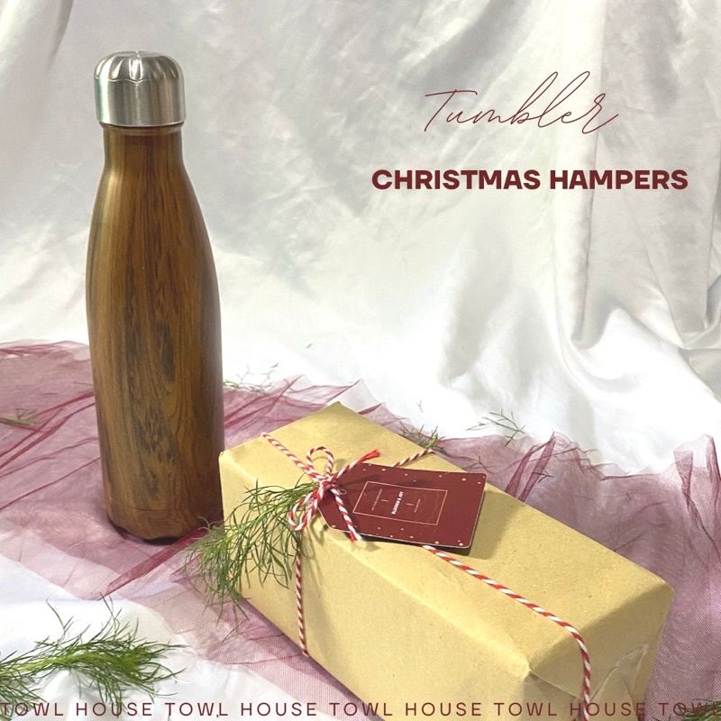Hampers Natal / Christmas Hampers / Tumbler Bowling Kayu / Tumbler Custom Nama