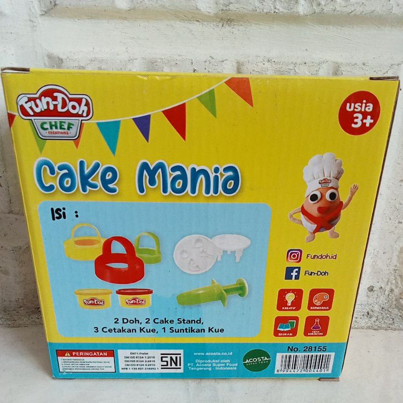 28155 - Mainan Plastisin Fundoh Cake Mania Fun-Doh Kue Tart 28155
