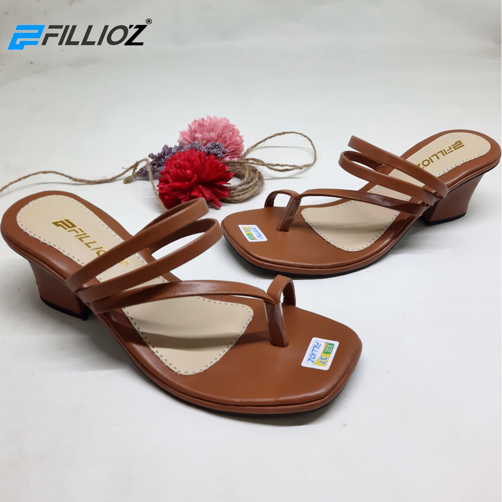 Sandal Wanita chunky Heels 5cm Tali F-4 Fillioz Terbaru