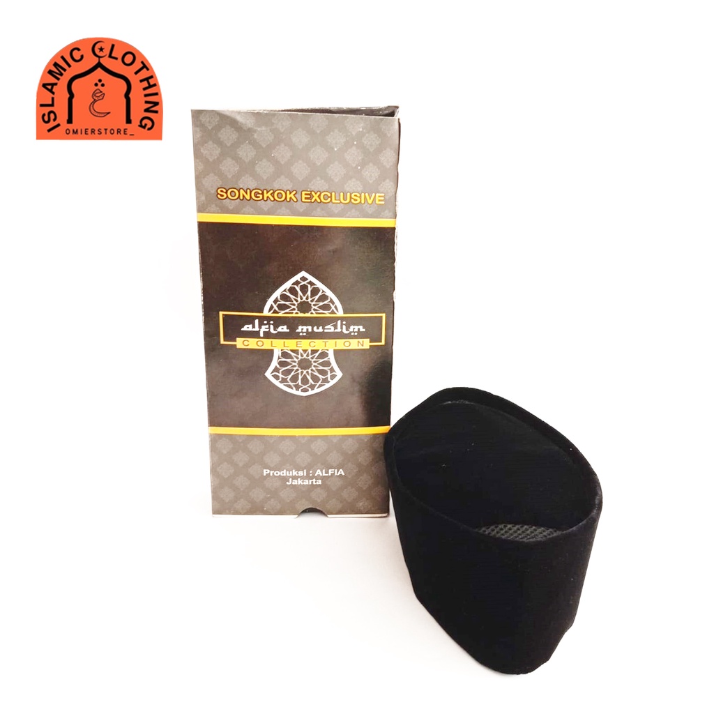 SONGKOK KOPIAH TINGGI 7 PECI HITAM