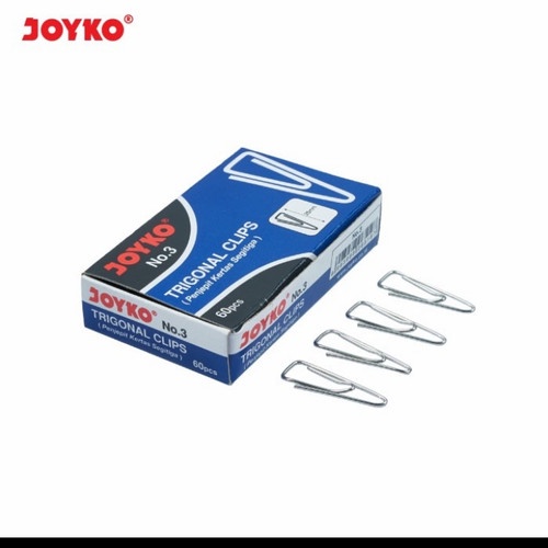 

Paper Clip No.3 / Trigonal Clips No.3 / Penjepit Kertas Joyko No.3 (Kecil)