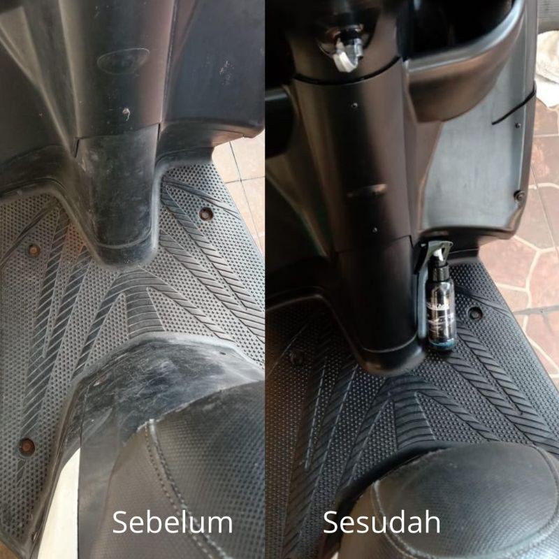 PENGHITAM DASHBOARD KUSAM MOTOR AUTO BLACK PERMANEN FREE SARUNG TANGAN SPON