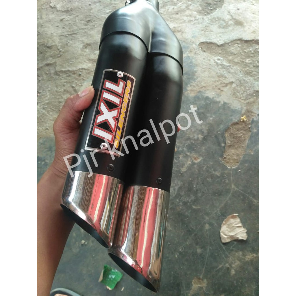 selencer knalpot ixil hitam dop