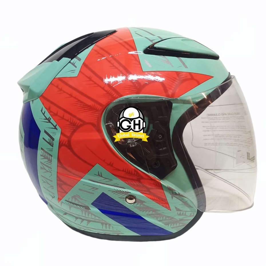 HELM NVR R-26 STAR WARS AQUAMARINE HALF FACE SINGLE VISOR HELM MURAH SNI HELM DEWASA DJMARU GALAXY R6 R1