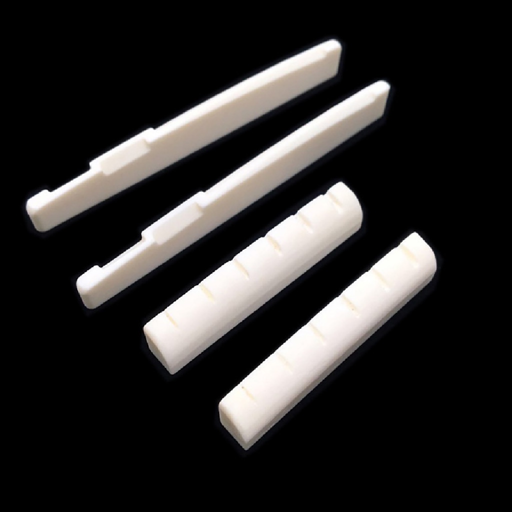 【seasonoun】 1pc Guitar Family Real Slotted Bone Nut For Folk Acoustic Guitar Electric Guitar .