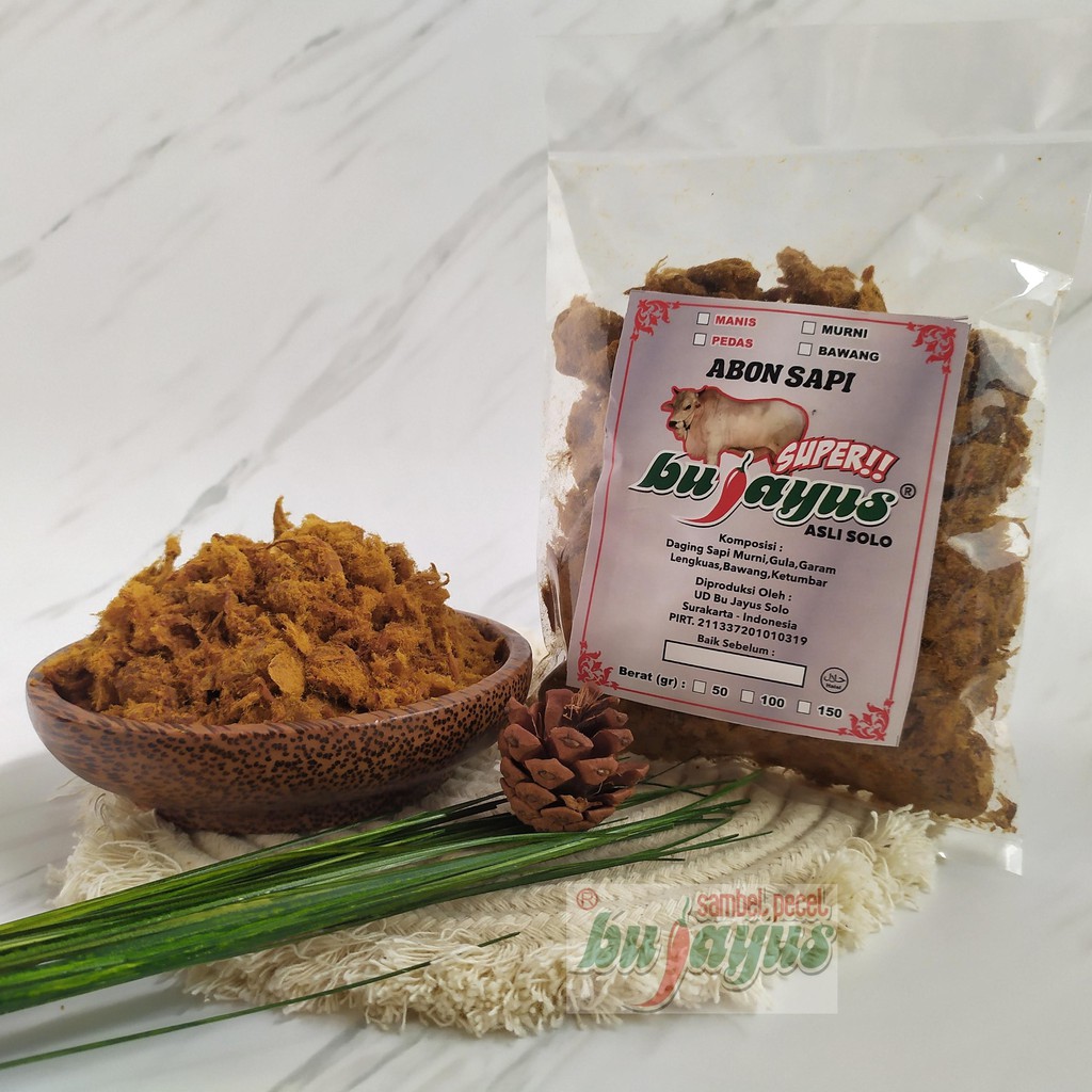 

Abon Sapi Super Bu Jayus 100 gr - PEDAS SPESIAL