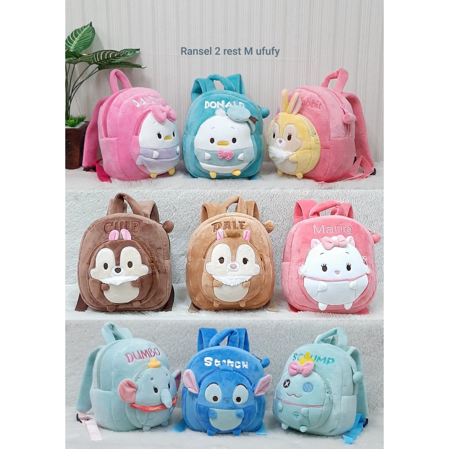 Tas Ransel 2 Rest L/Tas Karakter/Ransel Anak SD TK/Tas Animal/Tas Motif/Ransel Mickey Eeyore/Kado Tas Anak