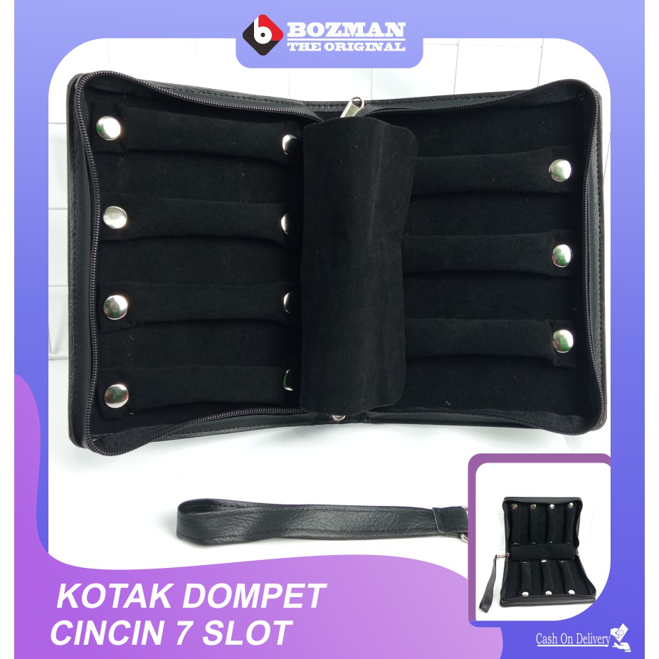 DOMPET TAS CINCIN BATU1,2, 3, 5, 7, 9 &amp; 11 Slot  TEMPAT PENYIMPANAN PERHIASAN CINCIN MEWAH