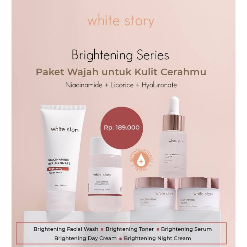 White Story Paket Wajah Brightening & Serum