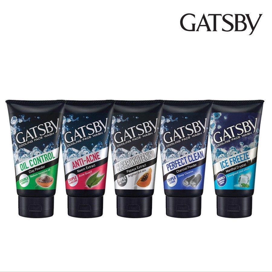 Beli Gatsby Cooling Face Wash 100ml Oil Control Speedy Bright Black Power Ice Shock Seetracker Indonesia