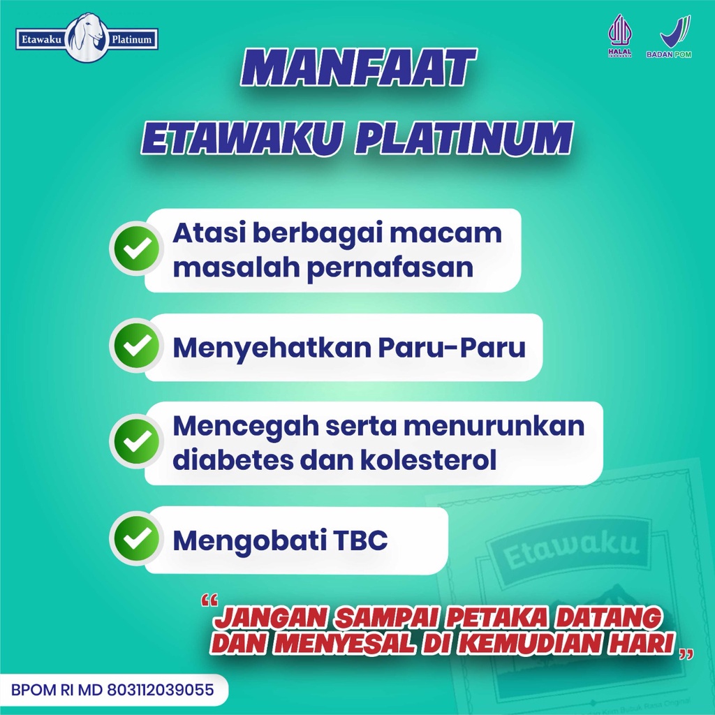 Etawaku Platinum Susu Kambing Etawa &amp; Krimer Nabati Rendah Gula - Asli 100% Susu Kambing