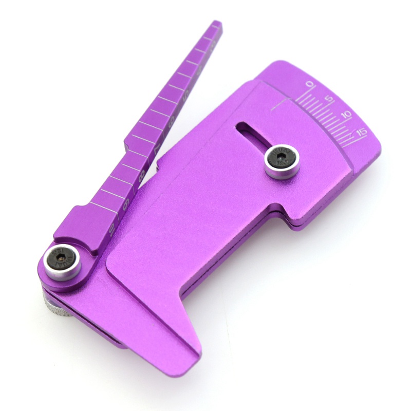 1 Pcs Metal Camber Gauge&amp;Ride Height Gauge Tool/Ruler for Adjusting Height and Wheel Rim Camber RC el Car HSP,Purple