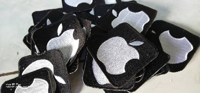 Emblem patch bordir apple