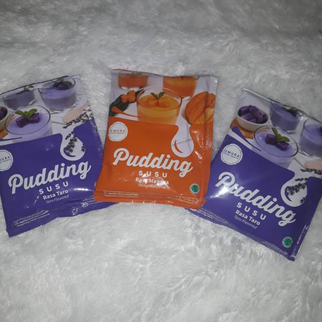 

Omura Pudding Susu rasa Taro 2pcs, Mangga 1pcs