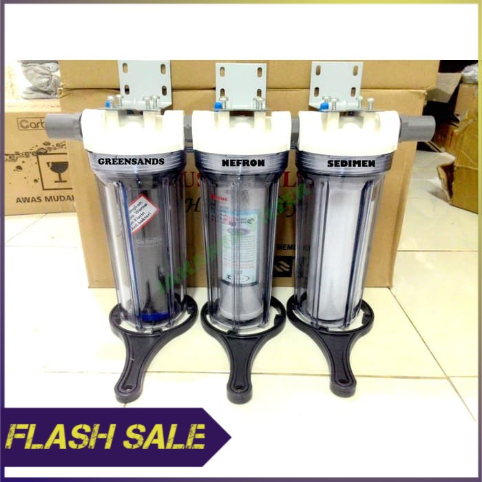 PAKET FILTER AIR SIAP PAKAI  CLEAR   AIR ZAT BESI TINGGI