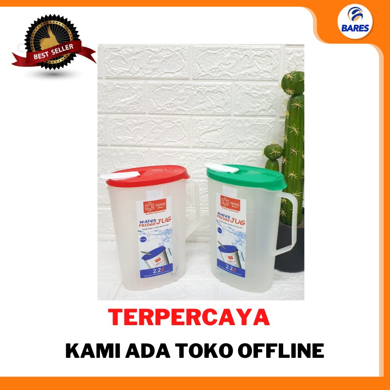 [cod] Teko Air Minum Plastik Gepeng Yoyo Star Fridge Water Jug Kapasitas 2.2 Liter/ Teko Yoyo