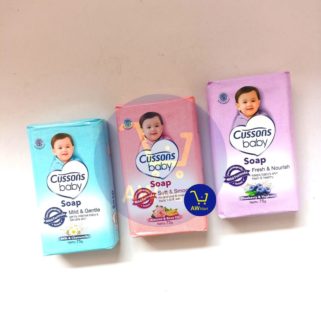 SABUN CUSSONS BABY MILD &amp; GENTLE / SOFT &amp; SMOOTH 75 G