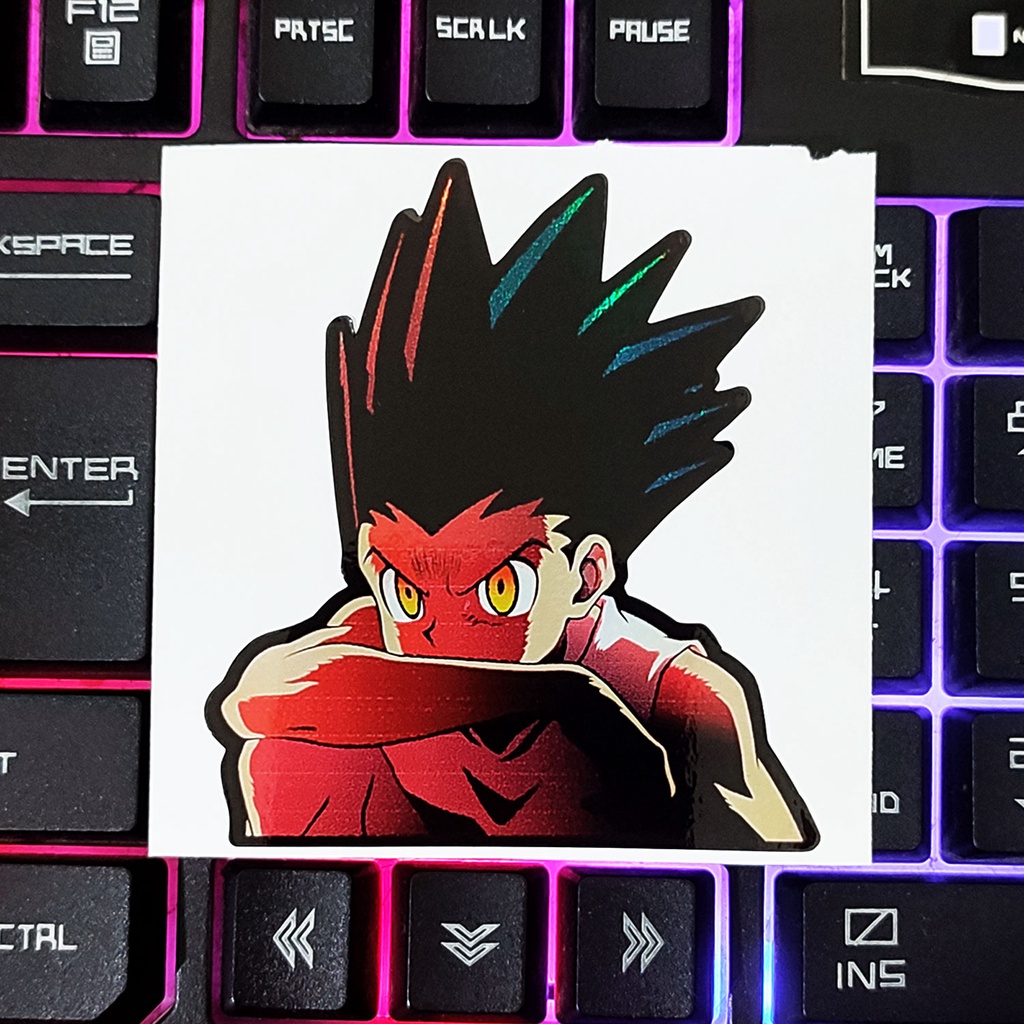 STICKER STIKER HOLOGRAM ANIME - GON HUNTERXHUNTER  - STIKER ANIME HOLOGRAM