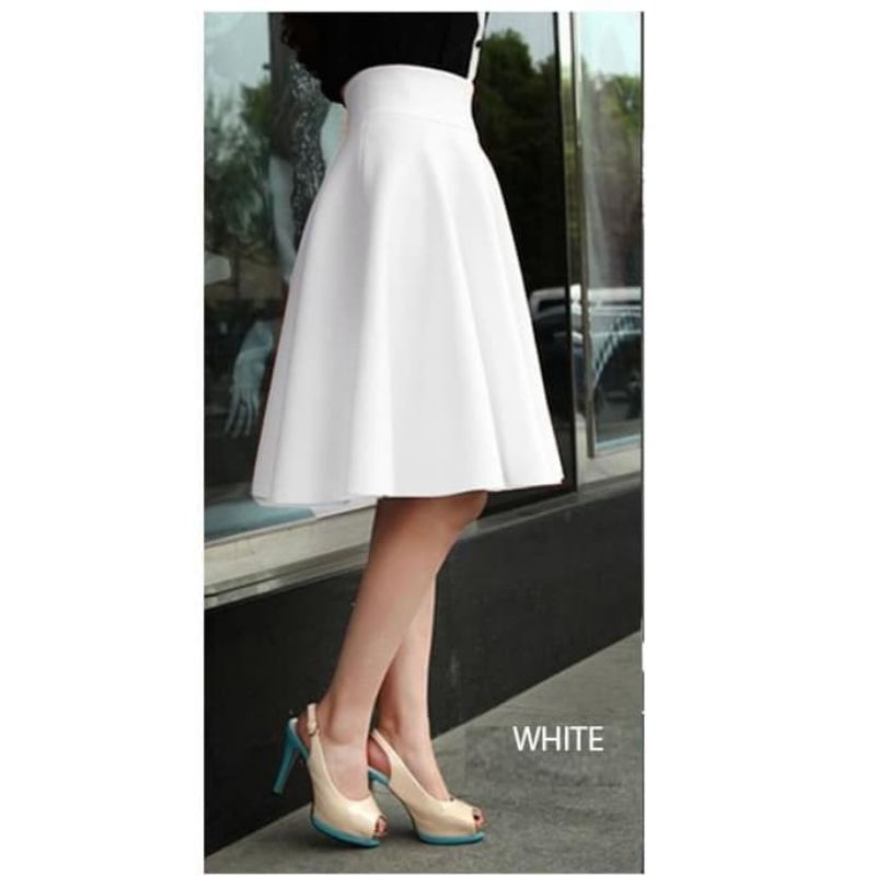 𝔂𝓾𝓶𝓪 ROK MIDI FLARE SKIRT//ROK PENDEK BAHAN SCUBA PREMIUM