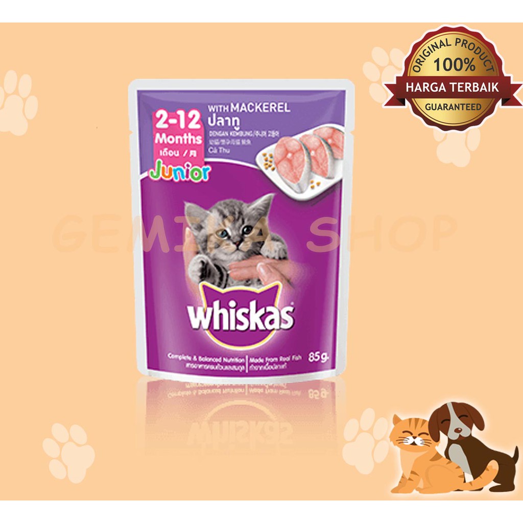 WHISKAS JUNIOR 85GR | MAKANAN KUCING | KITTEN FOOD