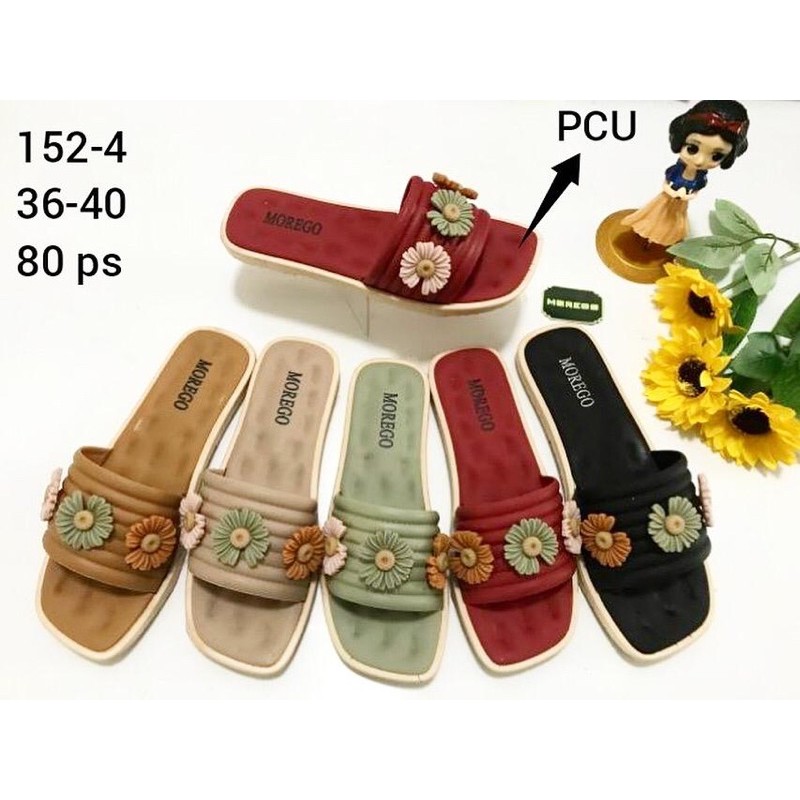 Sandal Slop Ulir Daisy BEST SELLER Import Morego 152-4