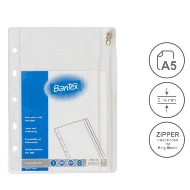 

Bantex Zipper Pocket Ziplock Binder A5