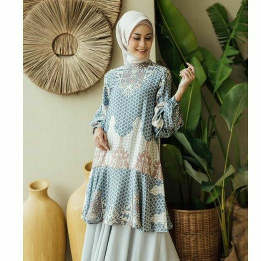 (Size XS) Bali tunic tunik in Relaxing blue WK Wearingklamby wearing klamby