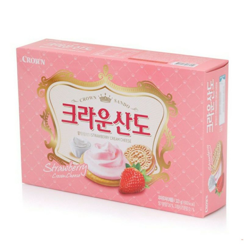 

Crown Sando Strawberry Cream Cheese Biscuit Korea 161g