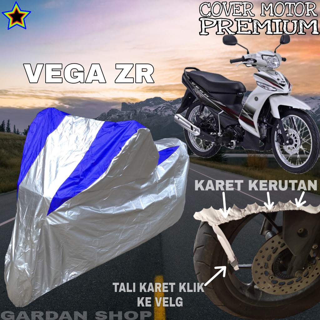 Sarung Motor VEGA ZR Silver BIRU Body Cover Penutup Motor Vega Zr PREMIUM