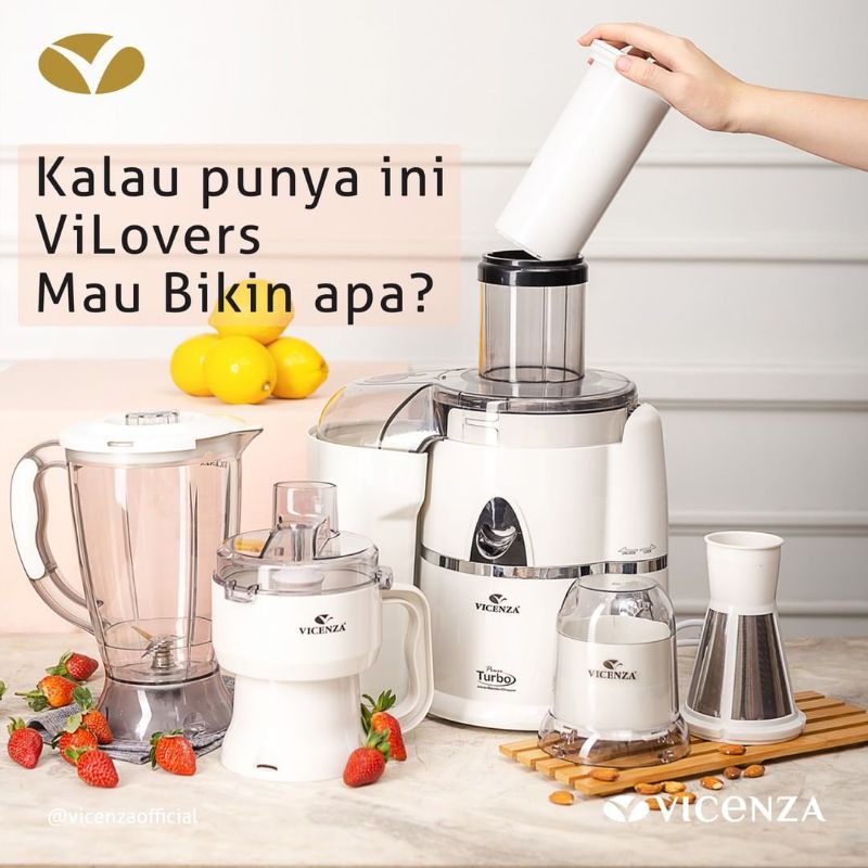 VICENZA POWER TURBO VT337 JUICER BLENDER CHOPPER