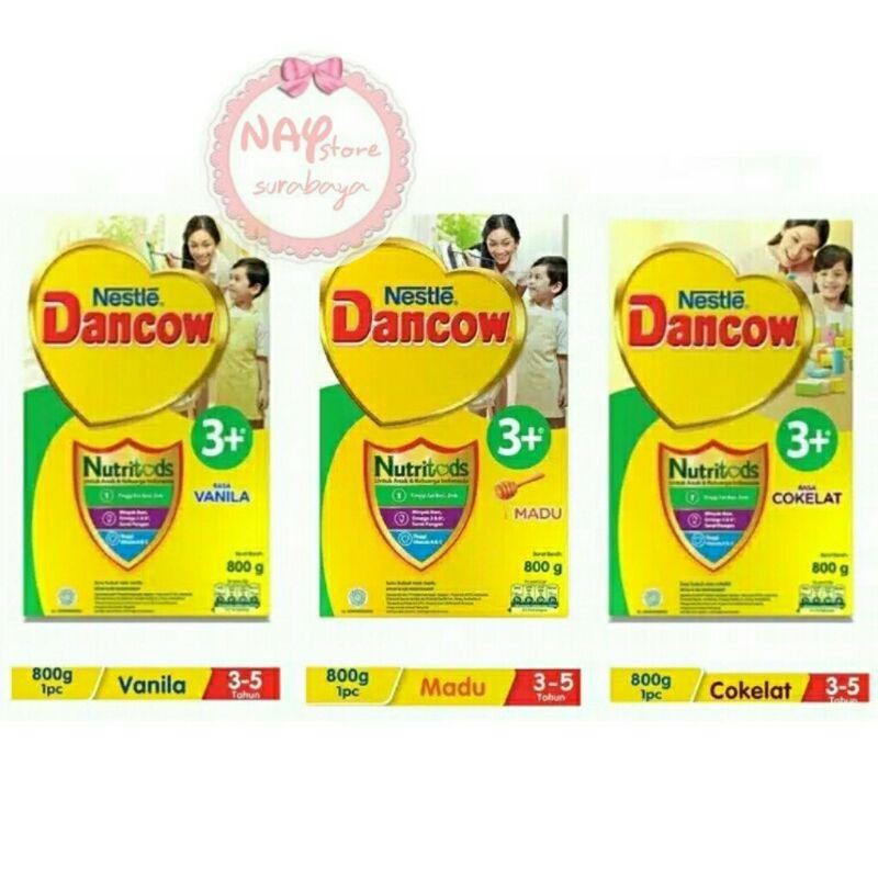 

TERMURAH!!SUSU DANCOW 3+ 800GR RASA VANILA / MADU / COKELAT (ORI, COD SURABAYA)