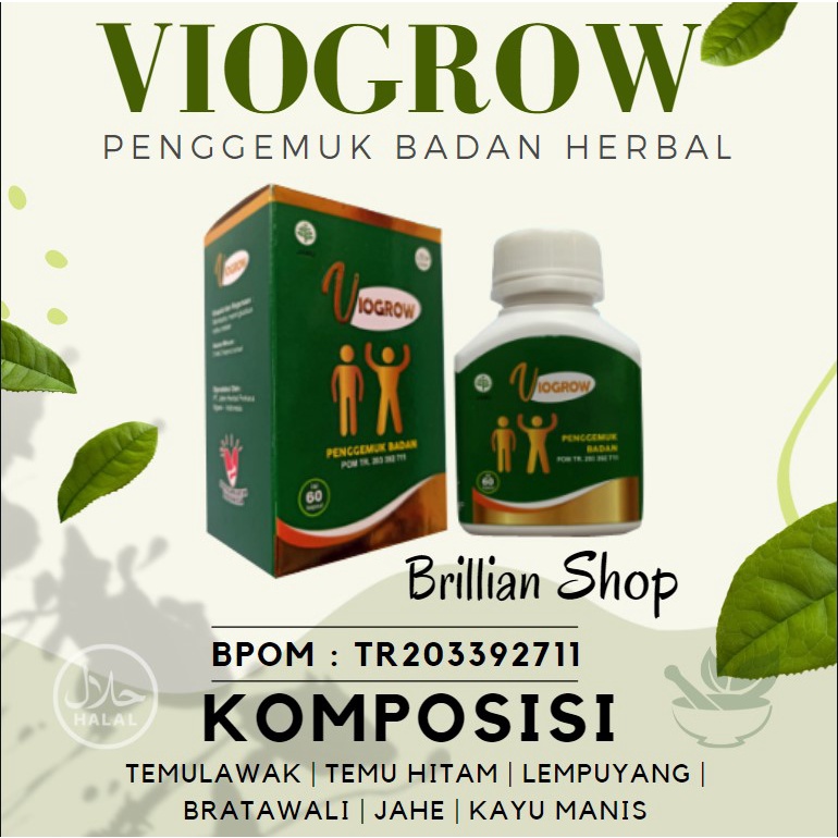 VIOGROW Obat Penggemuk Badan Herbal BPOM Original