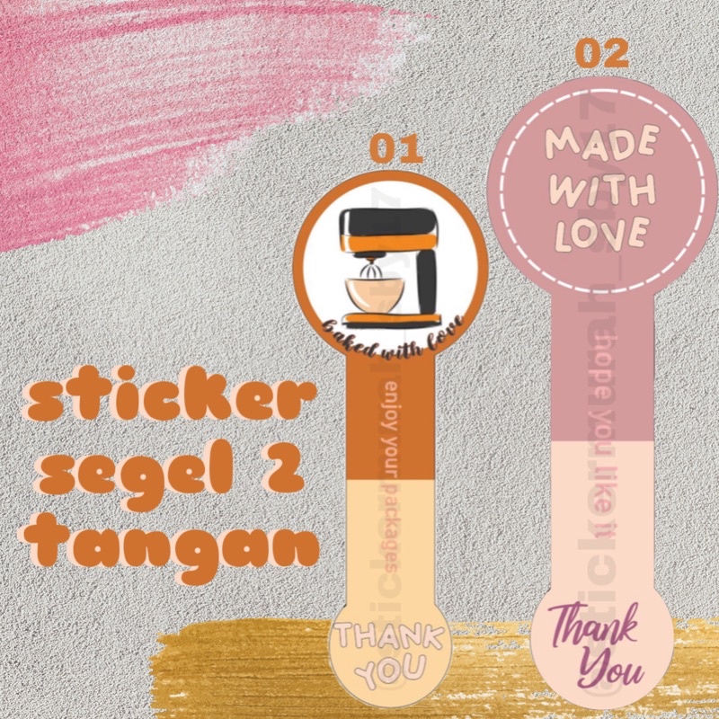 

STICKER SEGEL 2 TANGAN/ STIKER SEGEL MURAH